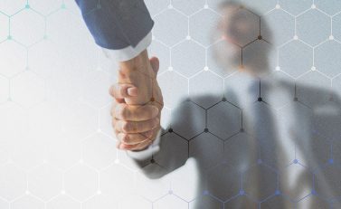 Corporate business handshake